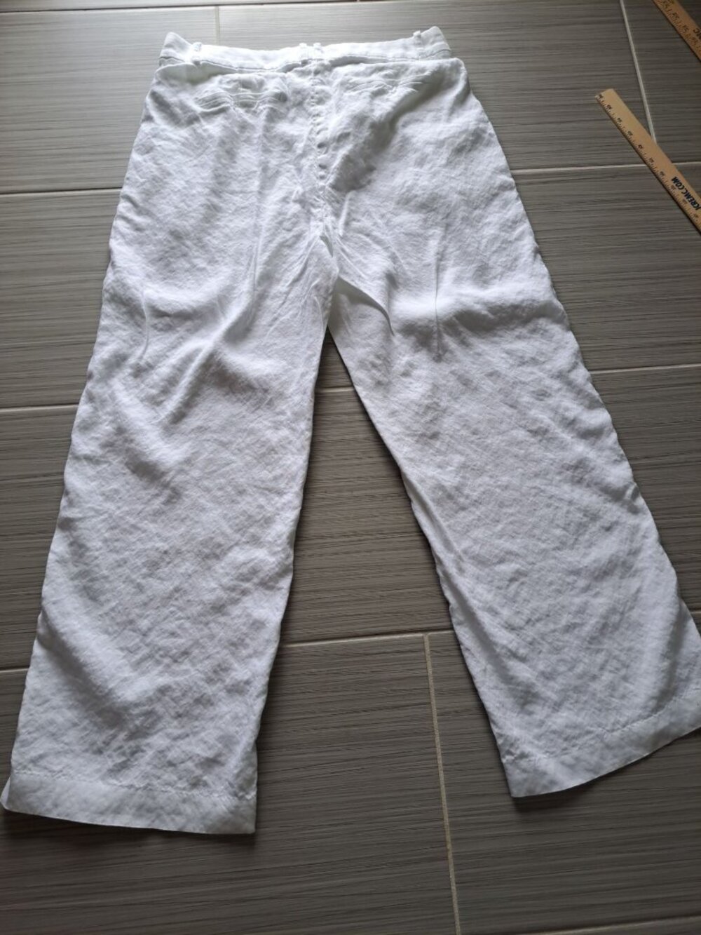 J. Crew White Wide Leg Pants